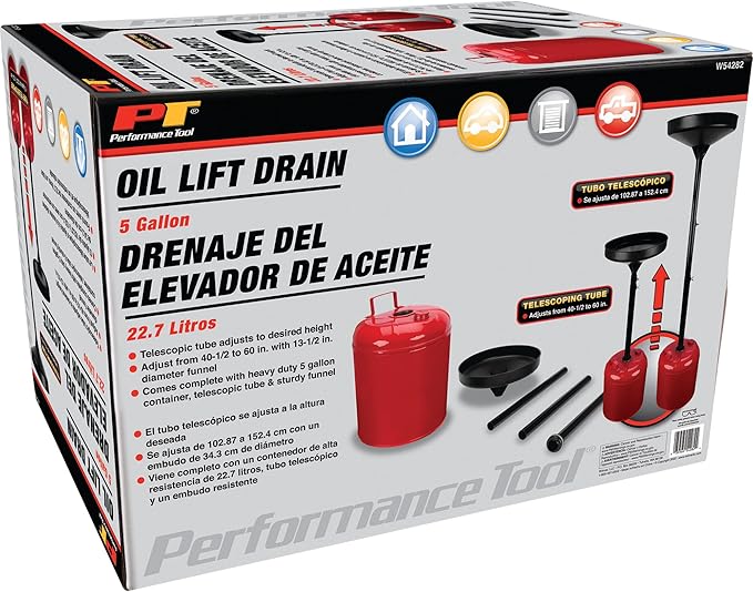 Performance Tool W54282 5-Gallon Oil Lift Drain