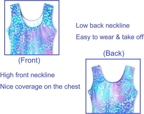 Domusgo Gymnastics Leotards - Sparkly One-Piece Tumbling Outfit for Girls | Perfect Fit & Style