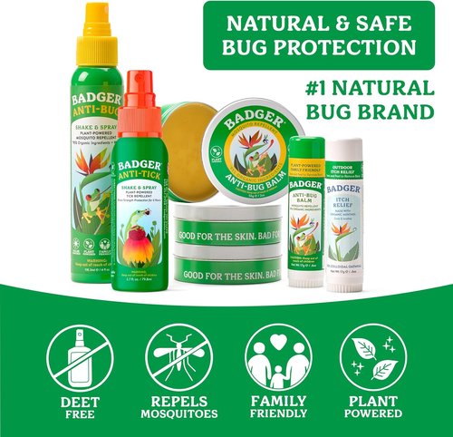 Badger Tick Spray - All-Natural Tick Repellent for Humans | 6+ Hours of Extra Strength Protection, 4 fl oz