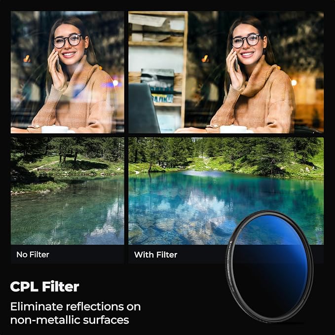 K&F CONCEPT 67mm Circular Polarizer Filter Ultra-Slim 18 Multi-Coated Optical
