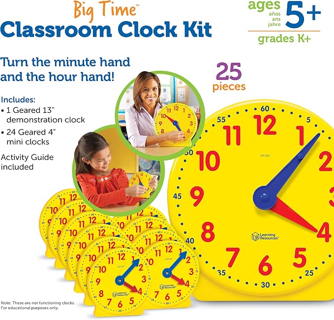 Learning Resources Classroom Clock Kit