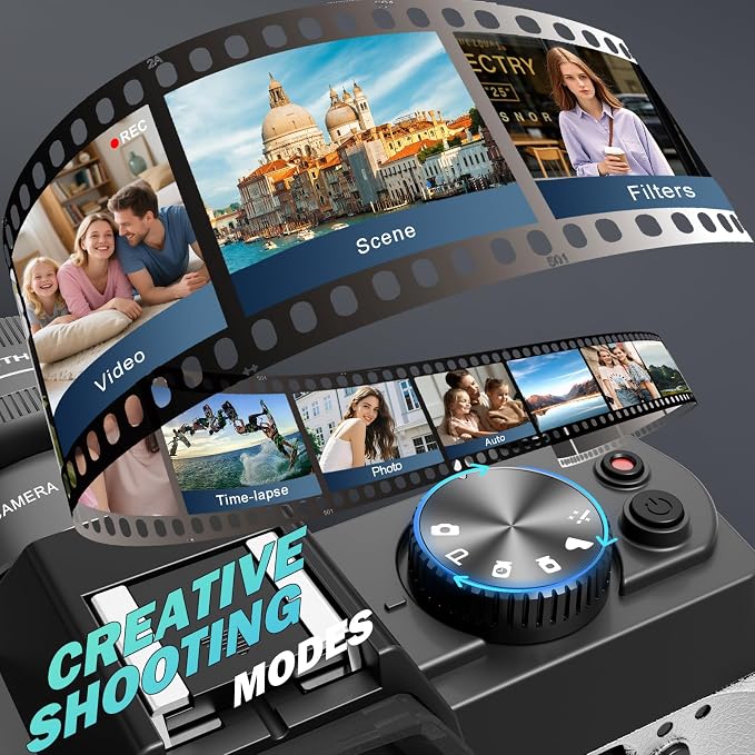 True 5K Digital Camera for Photography, Autofocus & Anti-Shake, 16X Zoom