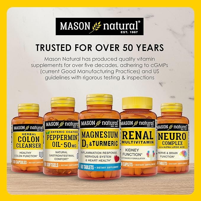 MASON NATURAL Saw Palmetto 500 mg, Supports Prostate Health & Urinary Function, 60 Capsules, Pack of 3
