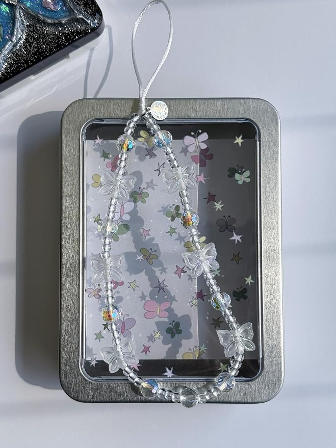 Drawwind Phone Charm Beaded Wristlet Strap Universal Cell Phone Lanyard Cute