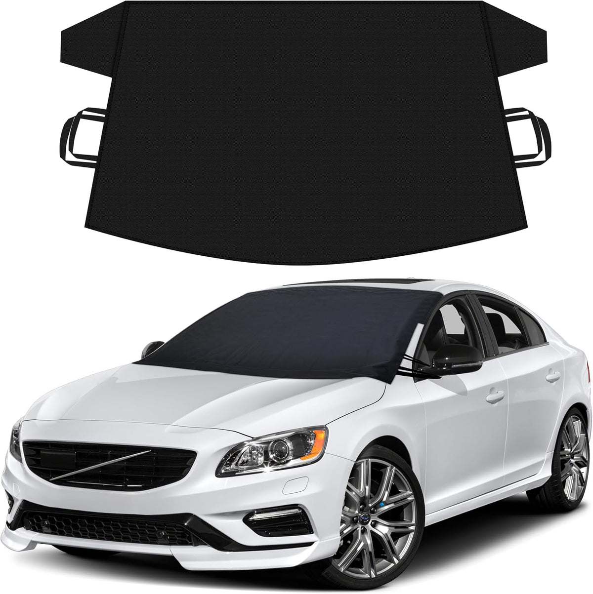 Autovir Windshield Cover for Ice and Snow | Oxford Fabric Windshield Cover for SUV, Sedan, Coupe & Hatchback | Protection from Snow, Ice & Frost | Winter Car Accessories