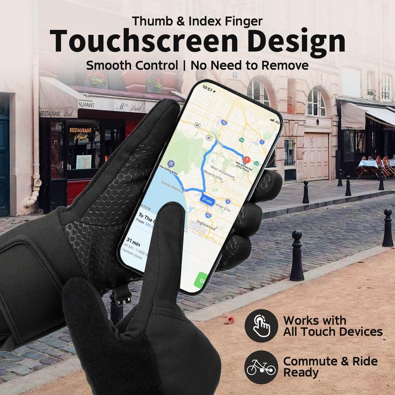 Upgraded Heated Glove Liners for Men & Women, Thin Rechargeable Gloves with Graphene Heating, Touchscreen Compatible, Fast Charge Warmth for Winter Sports & Outdoor Use