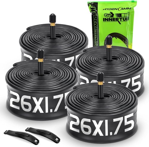 26-Inch Bike Tubes by [Brand Name] - 4 Pack with 35mm Schrader Valve | Butyl for MTB & Road Bikes
