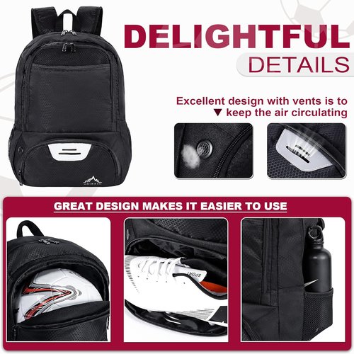 Himal Outdoors Soccer Backpack - Versatile Sports Bag with Separate Cleat Compartment | Ideal for Football, Volleyball, Handball