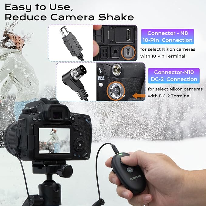 Upgraded USB-C Rechargeable Wireless Camera Remote Control Shutter Release –