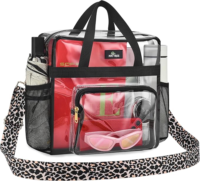 MAY TREE Clear Bag for Stadium Events, Transparent Bag for Concert Sports Gym