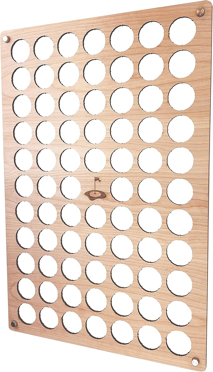 Torched Golf Ball Display Holder Collector’s Case Holds 76 Golf Balls Wall Mount Decor