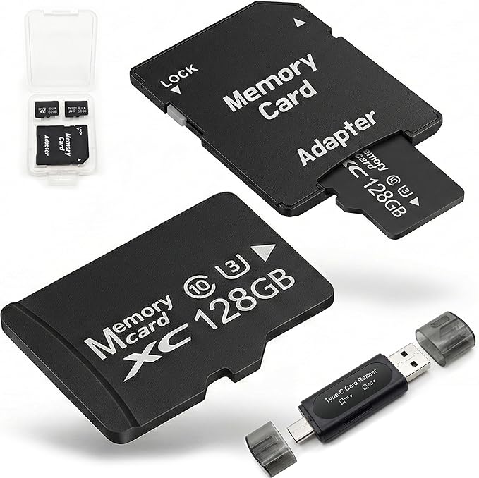 128GB Micro SD Card 2-Pack, High Endurance A1 U3 V30 4K Video Recording