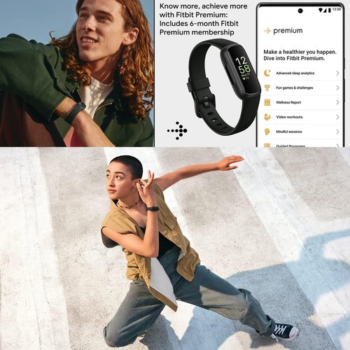 Fitbit Inspire 3 Activity Tracker - Health & Fitness Monitor with Sleep Tracking, Heart Rate | Black, Includes Accessories