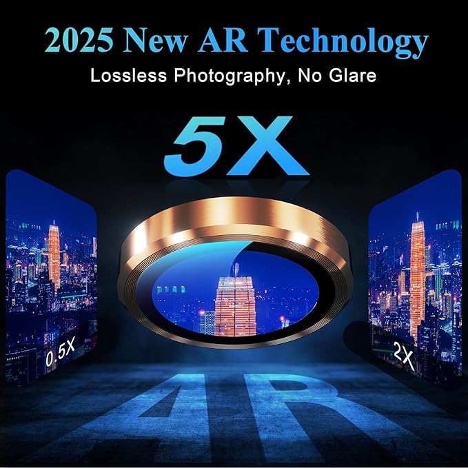 YWXTW Camera Lens Protector for iPhone 17 Pro/iPhone 17 Pro Max, Tempered Glass