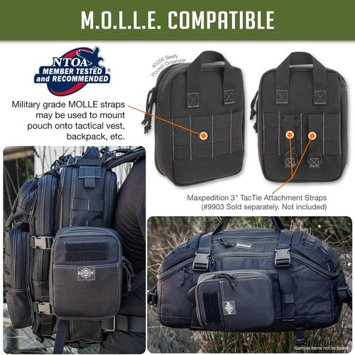 MAXPEDITION Beefy Pocket Organizer - Compact MOLLE-Compatible Tactical Pouch for Everyday Carry & Gear Storage