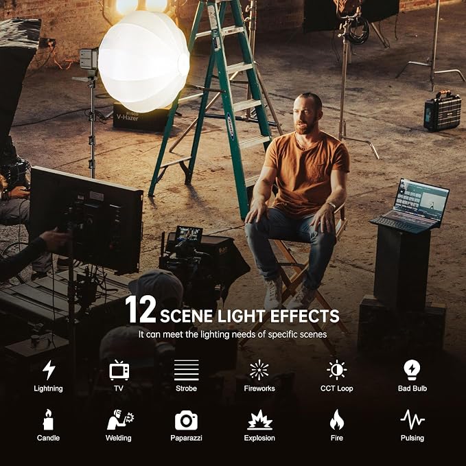 GVM 80W LED Video Light with Lantern Softbox and Tripod Stand Kit, Bi-Color