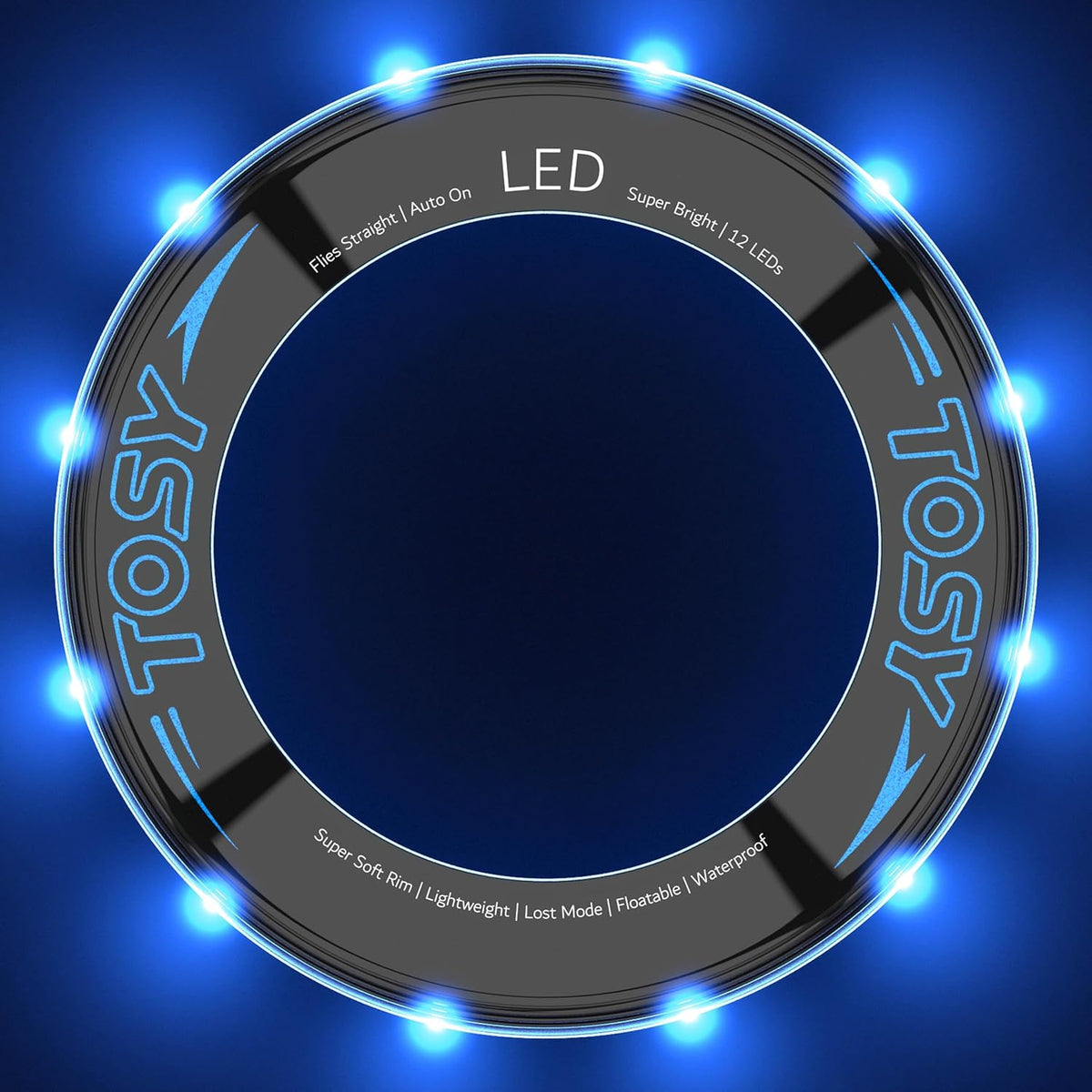 TOSY Flying Ring Bundle - Super Bright 12 LEDs in Blue & Green Colors | Perfect for Outdoor Fun