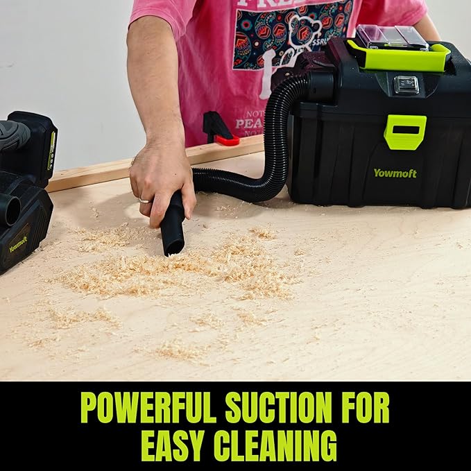 20V Cordless Shop Vac, 2.5 Gallon Shop Vacuum with 4.0Ah Battery(2 Packs)