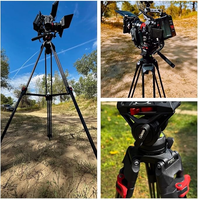 COMAN 74" Camera Tripod, Heavy Duty Video Tripod