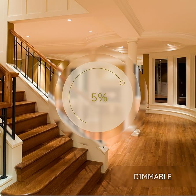 18 Pack 3W Trimless LED Vertical Step Lights, Black Finish, 120V Dimmable LED Stair Lights Indoor and Outdoor, 75 Lumens, CRI 90+, IC Rated, 5CCT Selectable 2700K|3000K|3500K|4100K|5000K