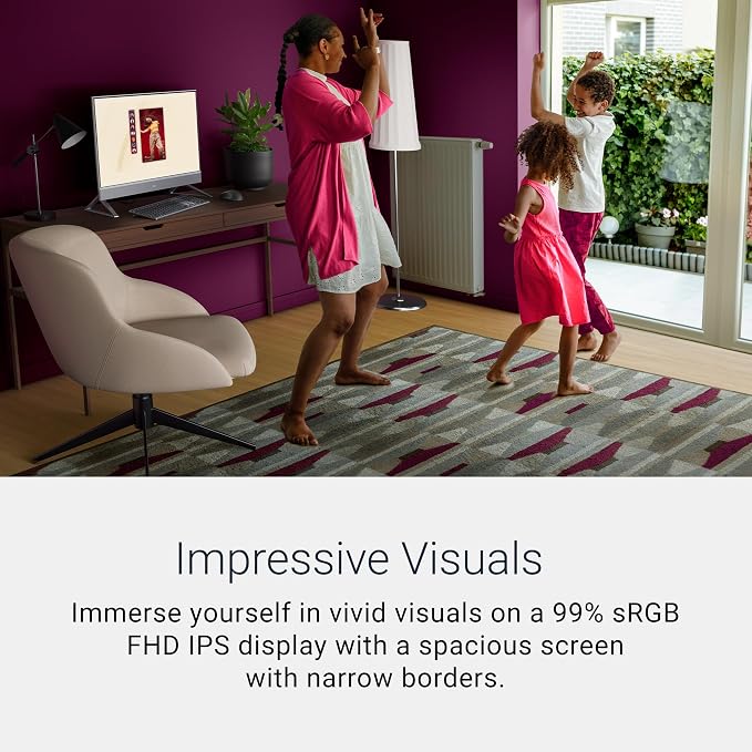 Dell 23.8" All-in-One Desktop, FHD, Intel Core 3 100U, Windows 11 Home | Intel Graphics, 512GB SSD, 8GB, Wi‑Fi 6E, Bluetooth, Keyboard & Mouse, Dolby Atmos Speakers, EC24250