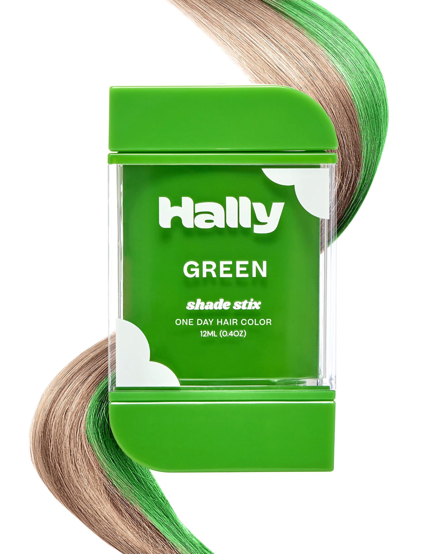 Hally Green Temporary Hair Color Pencil For Kids & Adults - One-Day Wash-Out Formaldehyde Free Petroleum Free Sulfate Free Ammon