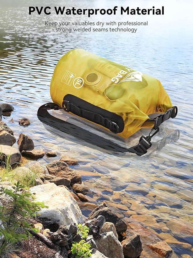 HEETA Dry Bag Waterproof for Women Men, 5L/10L/20L/30L/40L Roll Top Lightweight