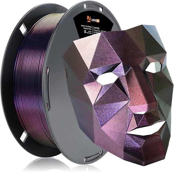LOVOON 3D PLA Filament 1.75mm Sparkle Glitter, Burnt Titanium 3D Printer