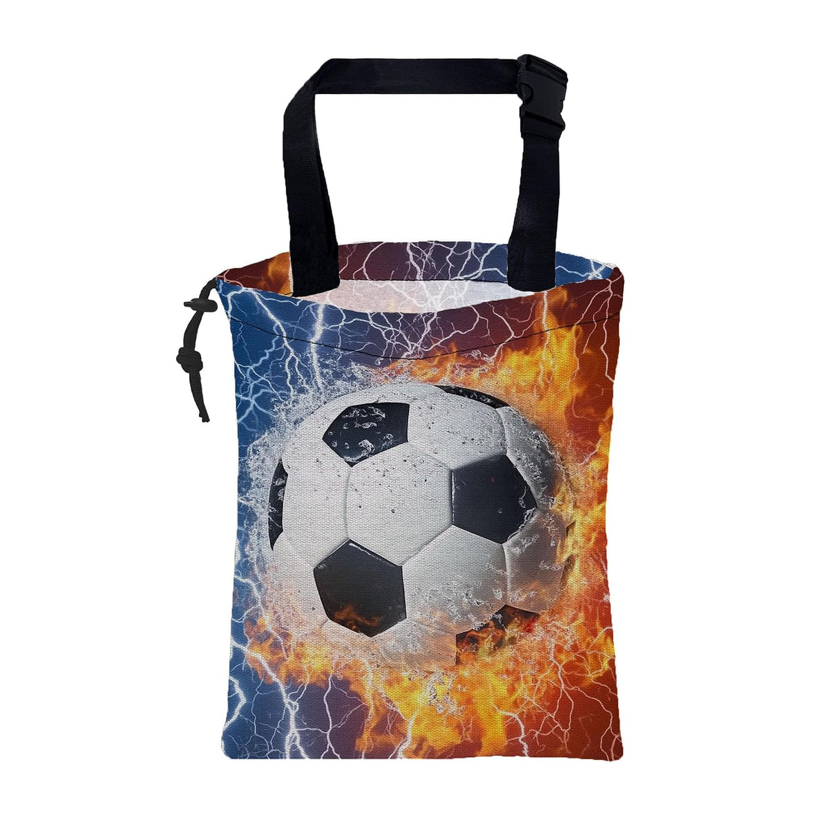 Car Garbage Bag Watercolor Floral and Leaves Drawstring Car Trash Bag Hanging for Back Seat with Adjustable Buckle Canvas Vehicle Trash Can Easy-to-Install