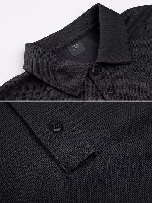 MAGCOMSEN Men's Quick-Dry Tactical Polo Shirt - Short Sleeve Pique Jersey Golf Shirt