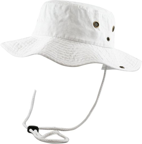Hat Depot Cotton Safari Hat - Stone-Washed, Foldable, Double-Sided Wide Brim | Perfect for Sun Protection