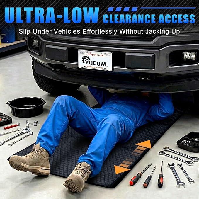 Rolling Creeper Mat, 145×67cm Portable Under Car Repair Pad with Storage Bag, Mechanics Mat for Low Clearance, Auto Repairing Tool for Working On The Ground, Gifts for Him Men Dad Husband Fathers 2026