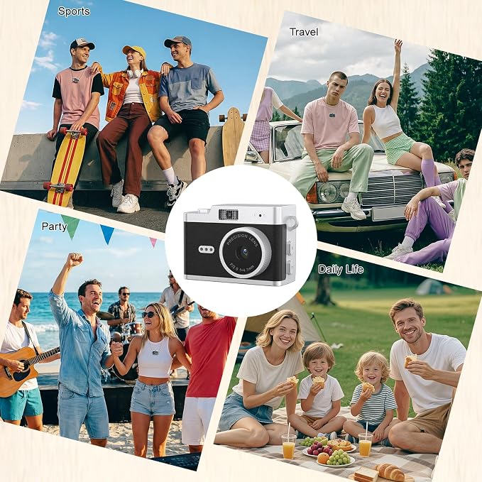 Mini Keychain Camera, Retro 1080P Pocket Camera 32GB Card Ultra-Portable Tiny