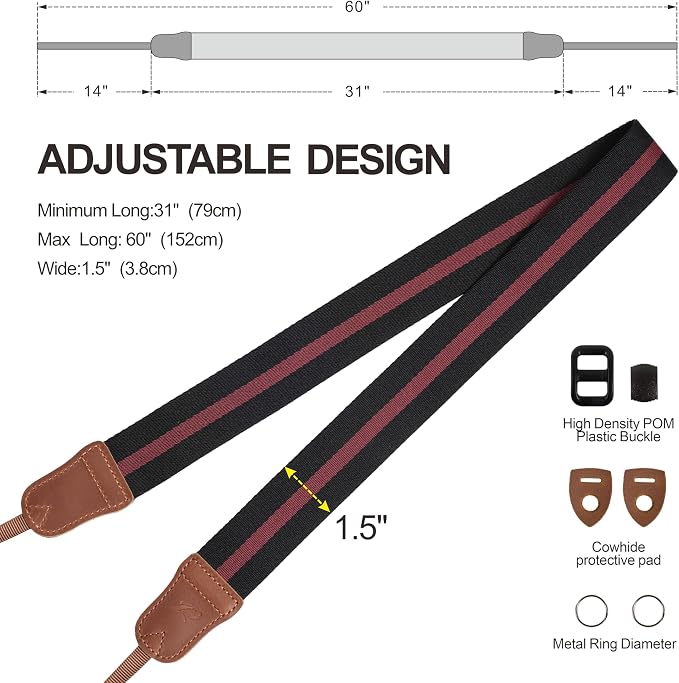Padwa Lifestyle Stripes Camera Strap