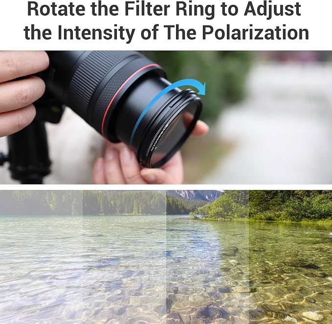 JJC 82mm Circular Polarizer Polarizing CPL Filter