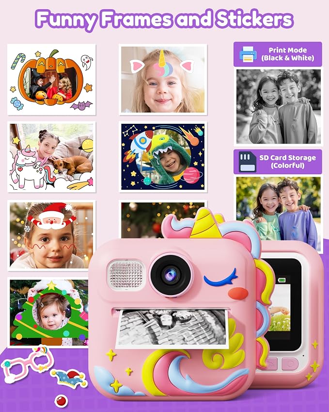 KOKODI Kids Camera Instant Print, Toddler Cameras Christmas Birthday Gifts