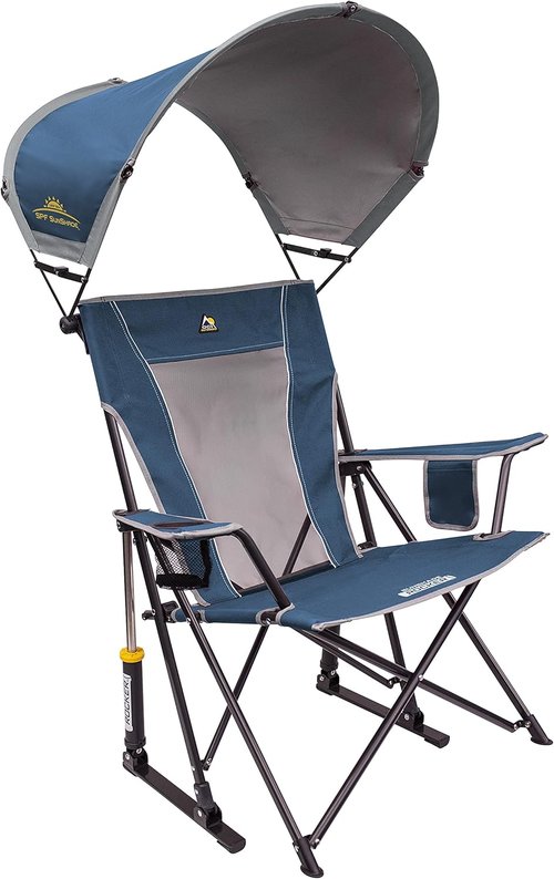 GCI Outdoor Rocking Chair - Sunshade Canopy for Ultimate Comfort | Portable & Stylish Design
