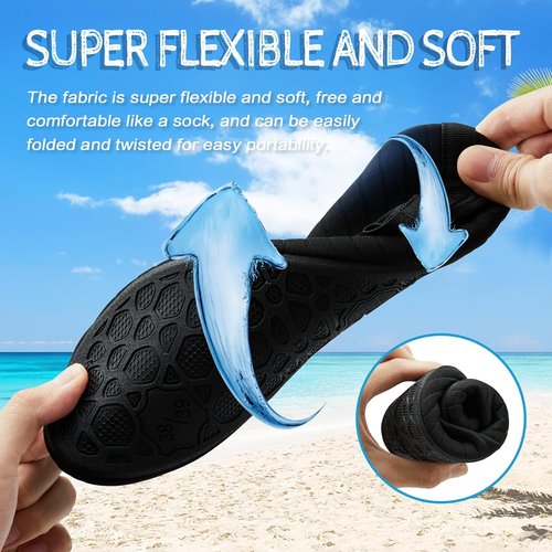 ANLUKE Water Shoes - Quick-Dry Barefoot Aqua Yoga Socks for Men & Women | Ideal for Beach & Surf