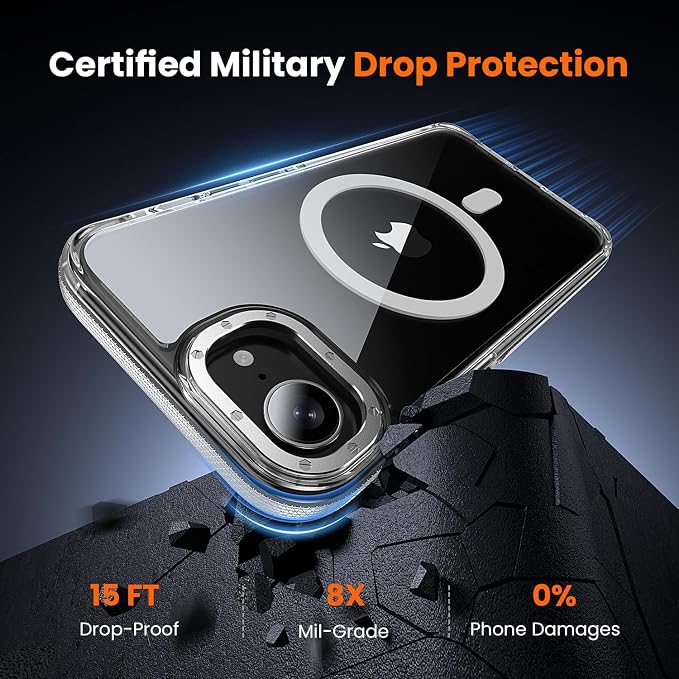 toushion 3 in 1 for iPhone 16E/17E Case Clear, Shockproof Guard Corners