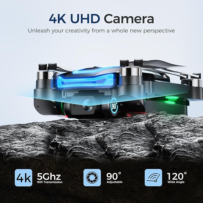 GPS Drone with 4K HD Camera for Adults, 4.5 inch HD Screen on Remote Controller