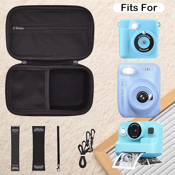 Instant Print Film Camera Case for Kid Cameras & Digital Video Camera, Hard