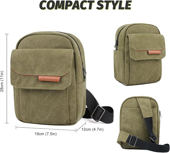 TULLIO Small Camera Bag, Lightweight Camera Sling Bag Waterproof