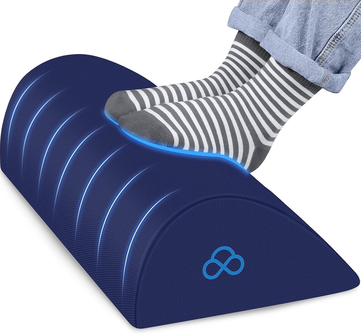 Foot Rest Ergonomic Pillow for Under Desk at Work, Grey/X-Large