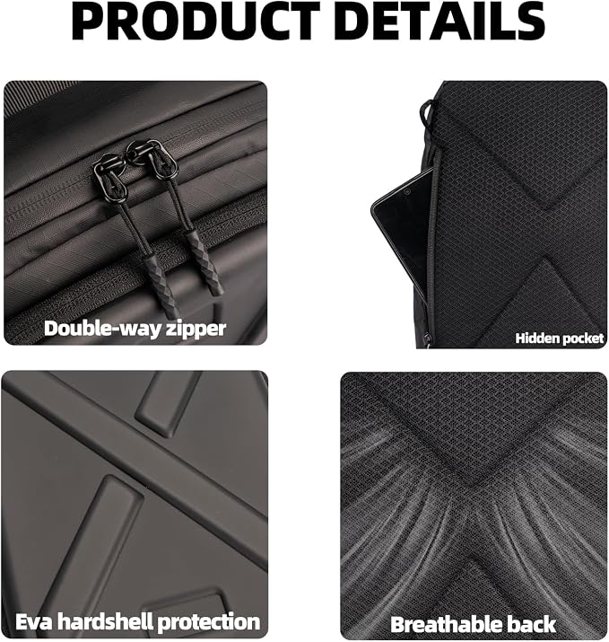 Besnfoto Camera Hardshell Case Crossbody Camera Sling Bag Small Waterproof