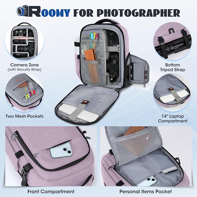 Camera Backpack Camera Bag for Photographers DSLR SLR Mirrorless Camera Cases