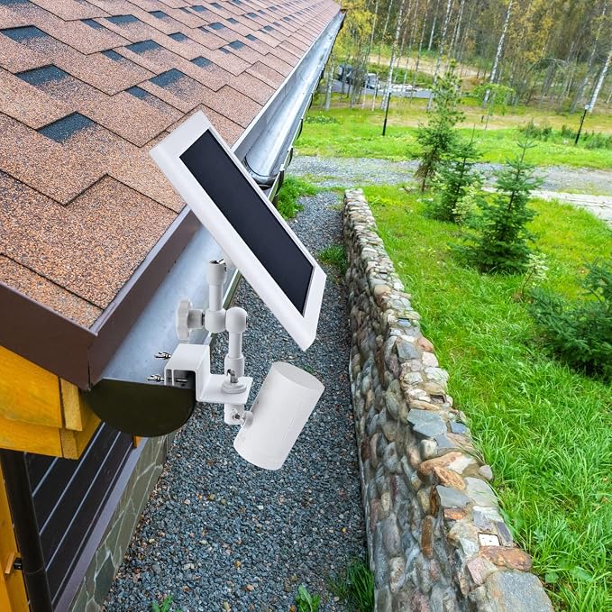 2-in-1 Gutter Mount for Solar Panel, Stick Up Cam Battery, Spotlight Cam and