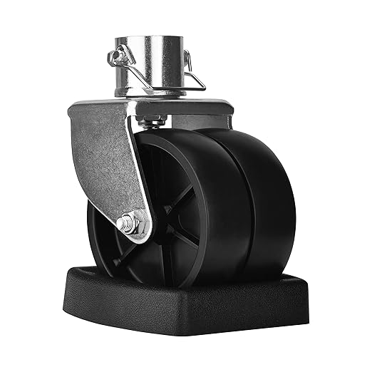 Rockane Dual 6'' Trailer Jack Swivel Caster Wheel Replacement with Rubber Wheel Chock，2000LBs Capacity with Pin for Boat Hitch Camper for Soft Ground Roll - Perfect Matching Jack Wheel Dock