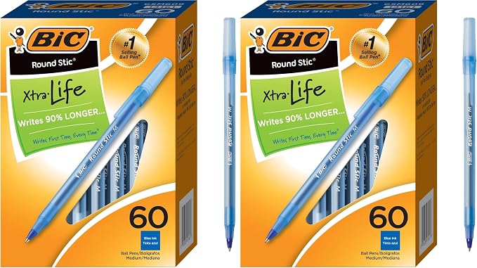 BIC Round Stic Xtra Life Ballpoint Pen