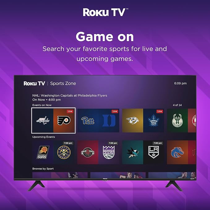 Hisense 50-Inch Class R6 Series 4K UHD Smart Roku TV with Alexa Compatibility, Dolby Vision HDR, DTS Studio Sound, Game Mode (50R6G),Black