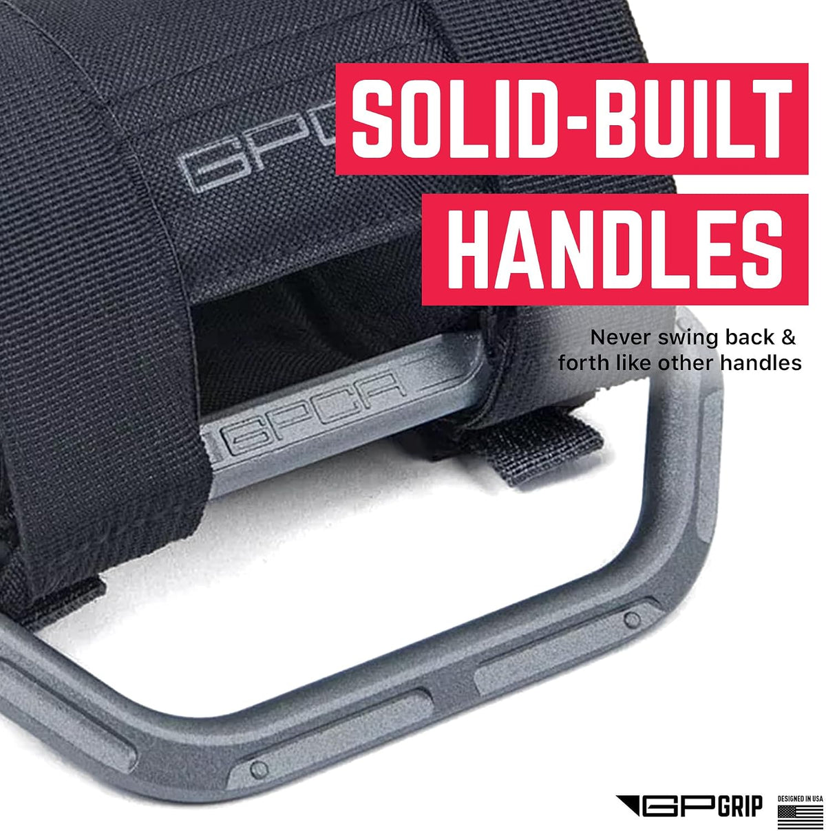 GPCA - GP Grip LITE Grab Handle, Aluminum Metal Patented Roll Bar Grab Handles Made for Jeep Wrangler 4xe, JL, JT, JK, Sport, Sahara and Rubicon 4DR/2DR 2007-2023, Single, Metallic